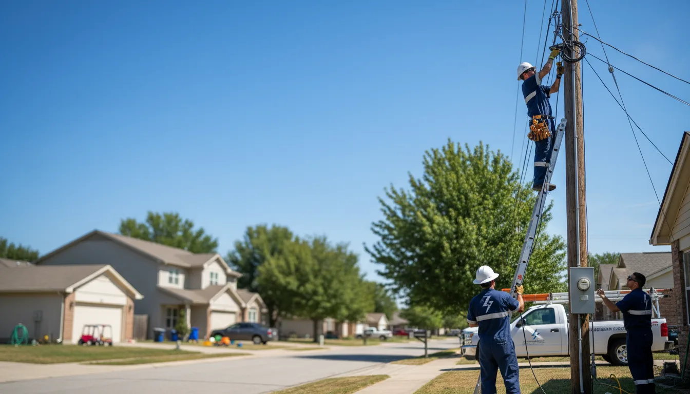 Residential electrician providing installation services in Maitland, MO